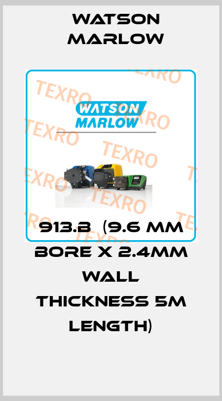 913.B  (9.6 mm bore x 2.4mm wall thickness 5m length) Watson Marlow