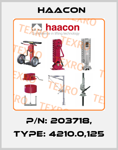 P/N: 203718, Type: 4210.0,125 haacon