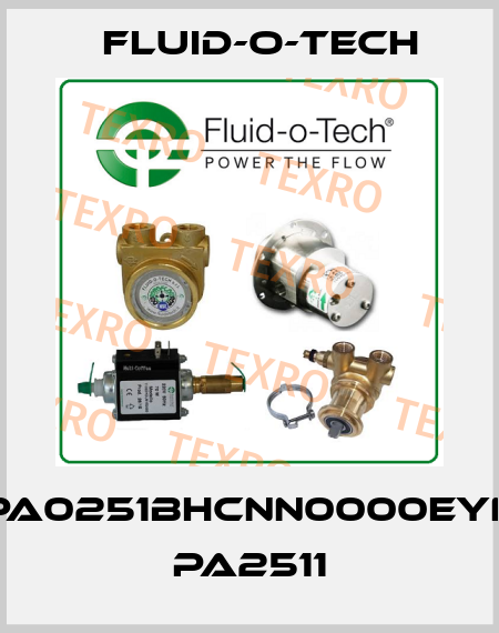 PA0251BHCNN0000EYN PA2511 Fluid-O-Tech
