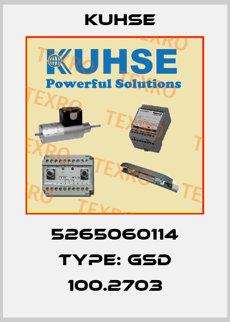 5265060114 Type: GSd 100.2703 Kuhse