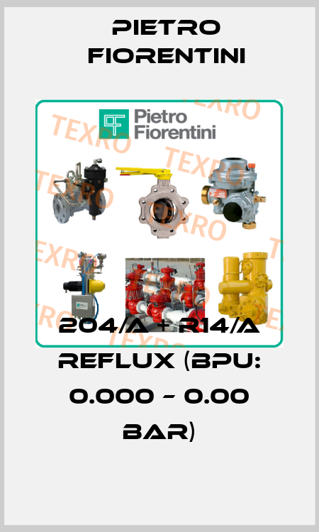 204/A + R14/A REFLUX (Bpu: 0.000 – 0.00 Bar) Pietro Fiorentini