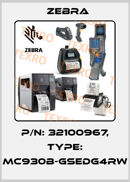 P/N: 32100967, Type: MC930B-GSEDG4RW Zebra