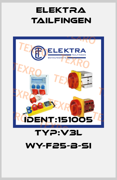 Ident:151005 Typ:V3L WY-F25-B-SI Elektra Tailfingen