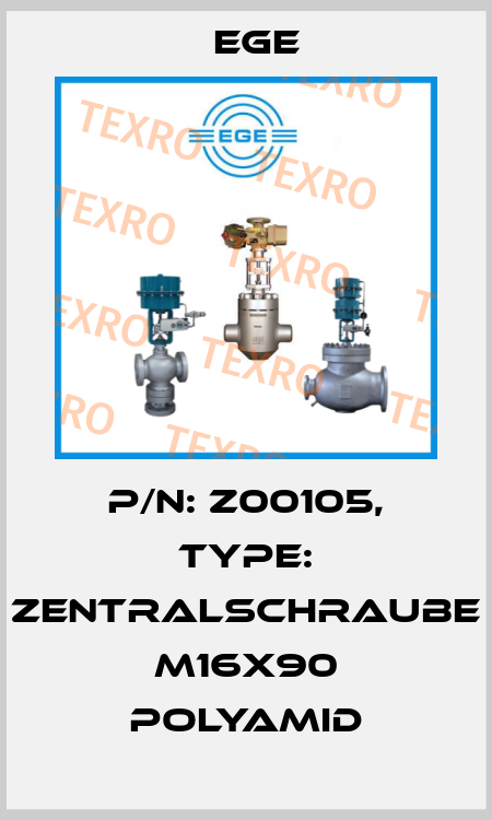 p/n: Z00105, Type: Zentralschraube M16x90 Polyamid Ege