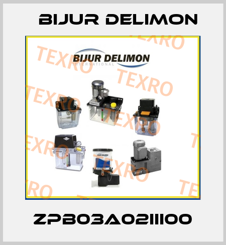 ZPB03A02III00 Bijur Delimon
