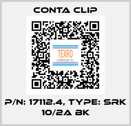 P/N: 17112.4, Type: SRK 10/2A BK Conta Clip