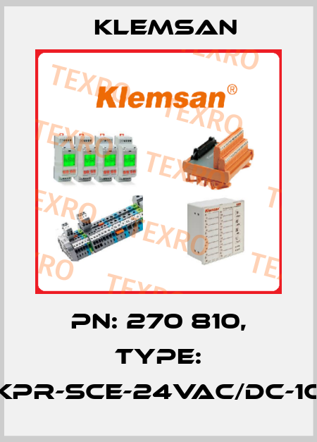 PN: 270 810, Type: KPR-SCE-24VAC/DC-1C Klemsan