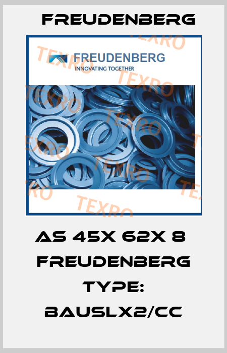 AS 45x 62x 8  Freudenberg type: BAUSLX2/CC Freudenberg