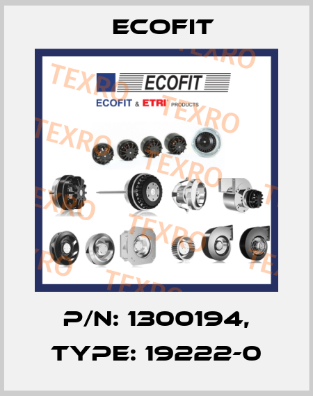 P/N: 1300194, Type: 19222-0 Ecofit