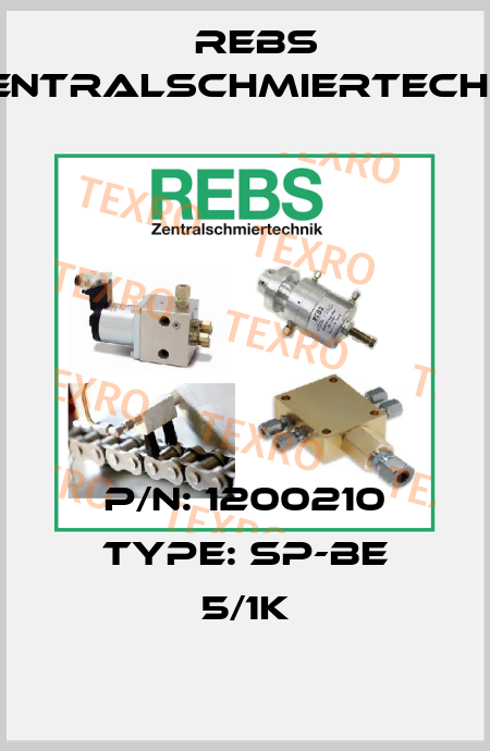 P/N: 1200210 Type: SP-BE 5/1K Rebs Zentralschmiertechnik