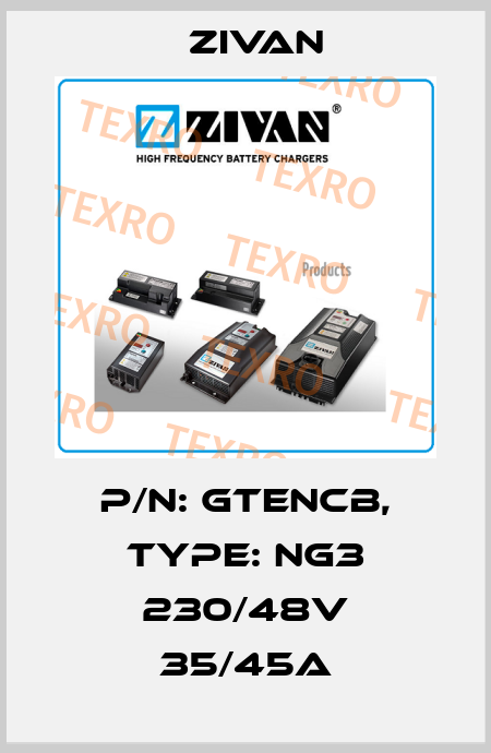 P/N: GTENCB, Type: NG3 230/48V 35/45A ZIVAN