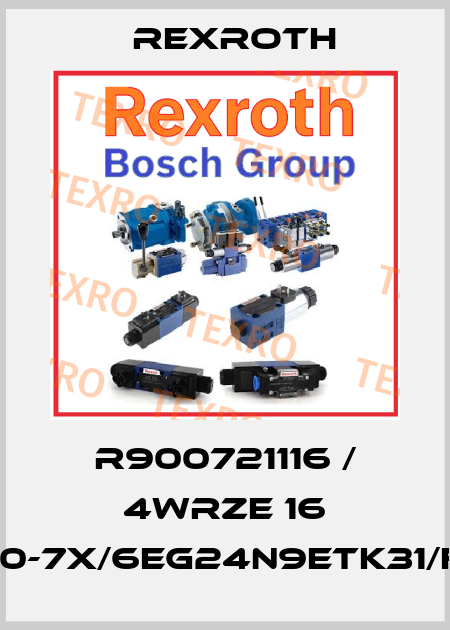 R900721116 / 4WRZE 16 W8-150-7X/6EG24N9ETK31/F1D3M Rexroth