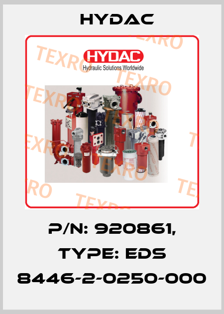 P/N: 920861, Type: EDS 8446-2-0250-000 Hydac