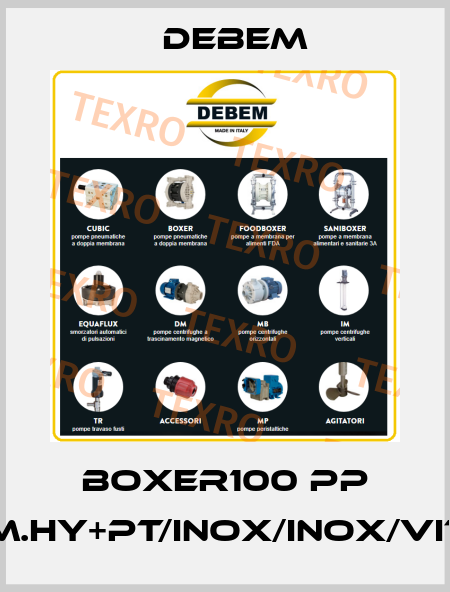 BOXER100 PP MEM.HY+PT/INOX/INOX/VITON Debem