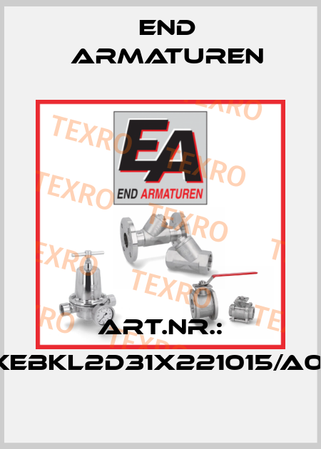 Art.Nr.: XEBKL2D31X221015/A01 End Armaturen
