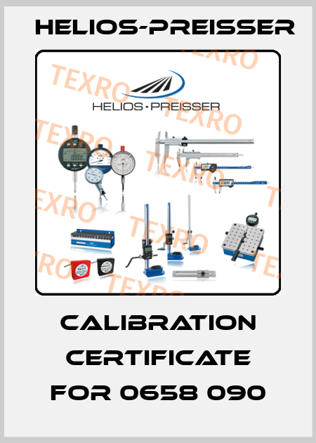 calibration certificate for 0658 090 Helios-Preisser