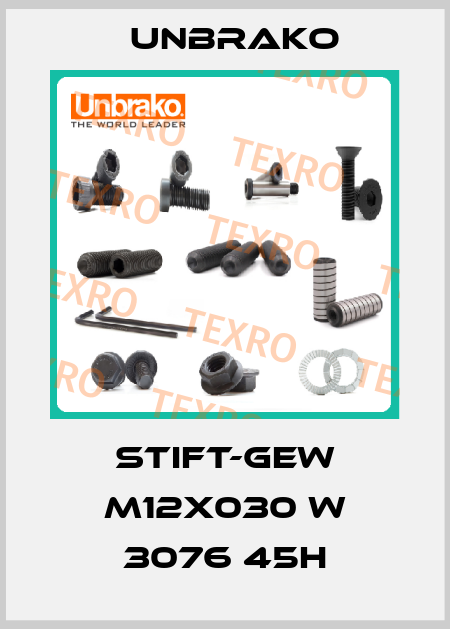 STIFT-GEW M12X030 W 3076 45H Unbrako