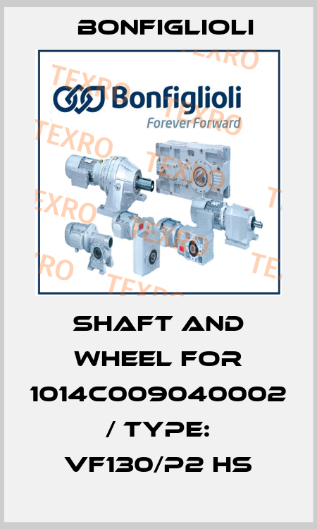 shaft and wheel for 1014C009040002 / Type: VF130/P2 HS Bonfiglioli