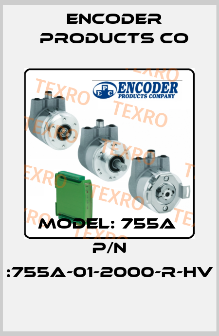 Model: 755A  P/N :755A-01-2000-R-HV Encoder Products Co