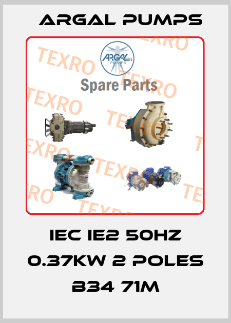 IEC IE2 50Hz 0.37kW 2 Poles B34 71M Argal Pumps
