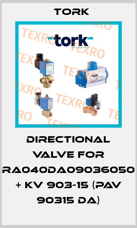 directional valve for RA040DA09036050 + KV 903-15 (PAV 90315 DA) Tork