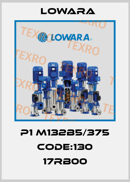 P1 M132B5/375 CODE:130 17RB00 Lowara