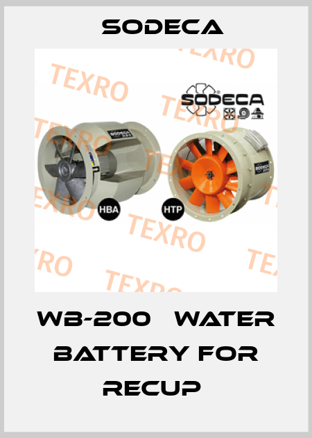 WB-200   WATER BATTERY FOR RECUP  Sodeca