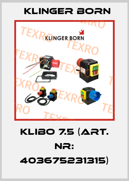 KLIBO 7.5 (Art. Nr: 403675231315) Klinger Born