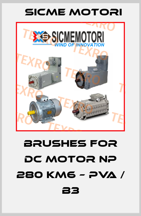 Brushes for DC motor NP 280 KM6 – PVA / B3 Sicme Motori