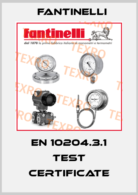EN 10204.3.1 test certificate Fantinelli