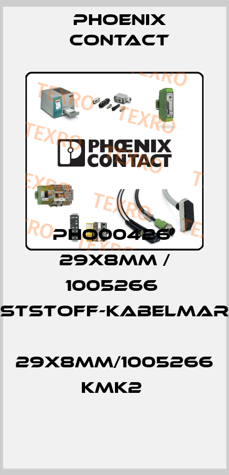 PHO00426  29x8mm / 1005266  Kunststoff-Kabelmarker  29x8mm/1005266  KMK2  Phoenix Contact