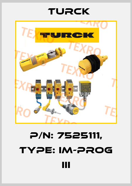 p/n: 7525111, Type: IM-PROG III Turck
