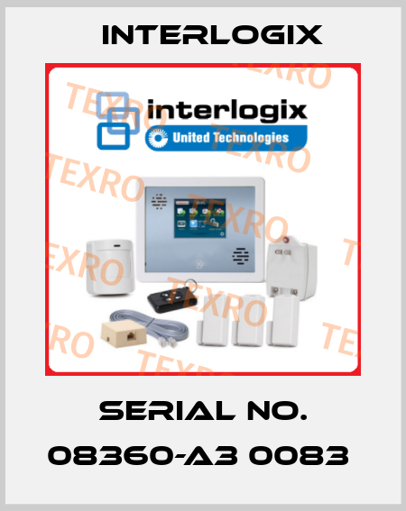 Serial No. 08360-A3 0083  Interlogix