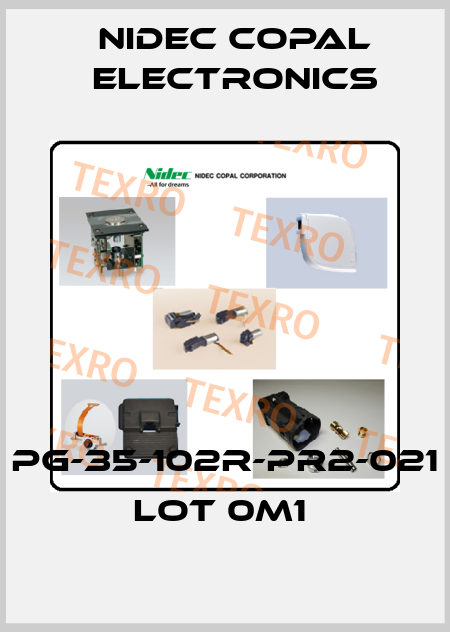 PG-35-102R-PR2-021 LOT 0M1  Nidec Copal Electronics