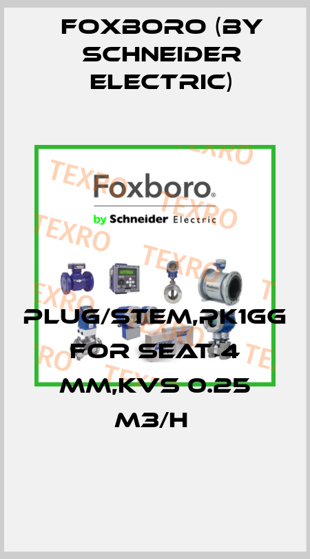 PLUG/STEM,PK1GG FOR SEAT 4 MM,KVS 0.25 M3/H  Foxboro (by Schneider Electric)