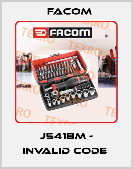 J5418M - invalid code  Facom