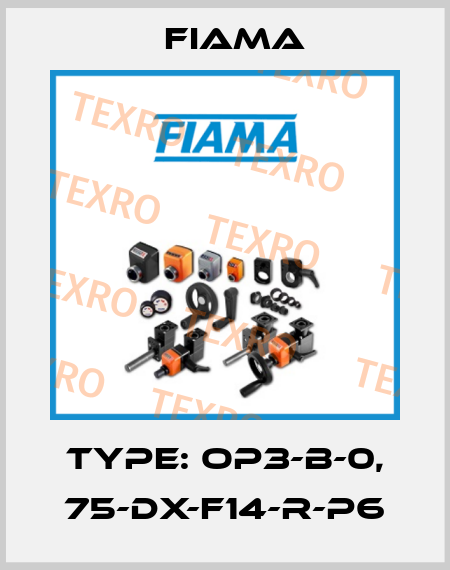 Type: OP3-B-0, 75-DX-F14-R-P6 Fiama