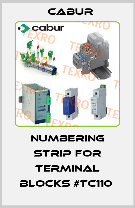 Numbering strip for terminal blocks #TC110  Cabur