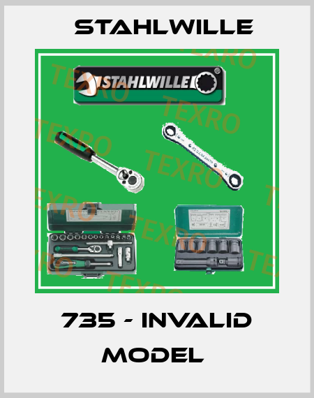 735 - invalid model  Stahlwille