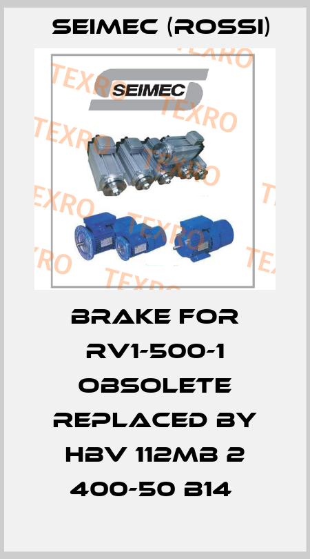 Brake for RV1-500-1 obsolete replaced by HBV 112MB 2 400-50 B14  Seimec (Rossi)