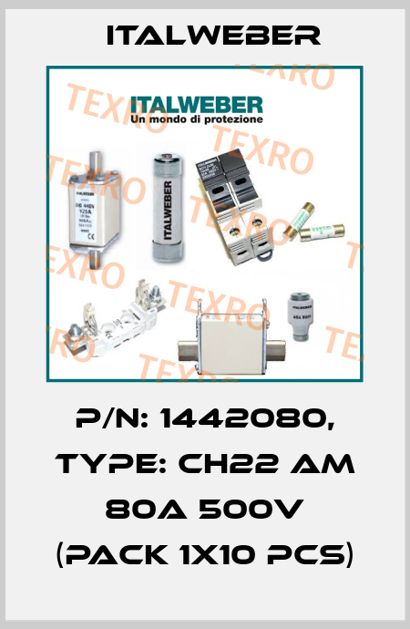 P/N: 1442080, Type: CH22 AM 80A 500V (pack 1x10 pcs) Italweber