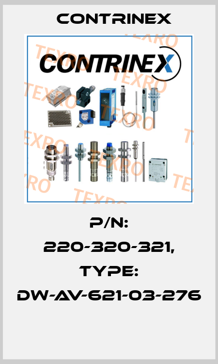 P/N: 220-320-321, Type: DW-AV-621-03-276  Contrinex