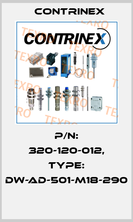 P/N: 320-120-012, Type: DW-AD-501-M18-290  Contrinex