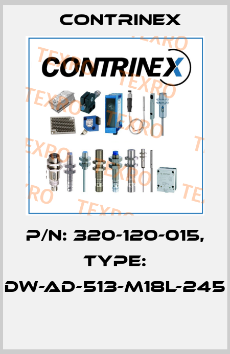P/N: 320-120-015, Type: DW-AD-513-M18L-245  Contrinex