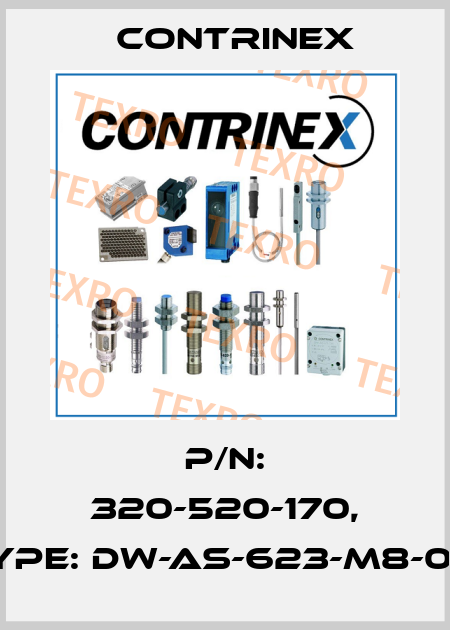 P/N: 320-520-170, Type: DW-AS-623-M8-001 Contrinex