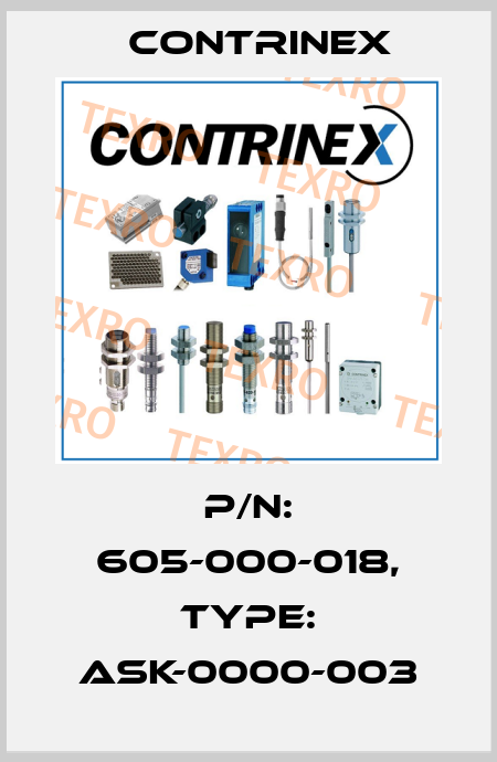 p/n: 605-000-018, Type: ASK-0000-003 Contrinex