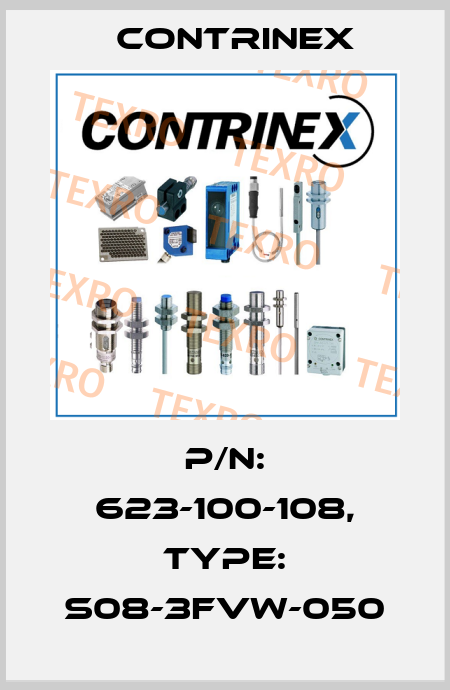 p/n: 623-100-108, Type: S08-3FVW-050 Contrinex