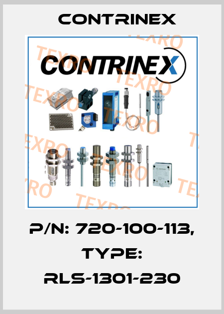 p/n: 720-100-113, Type: RLS-1301-230 Contrinex