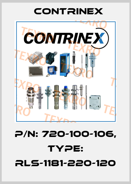 p/n: 720-100-106, Type: RLS-1181-220-120 Contrinex