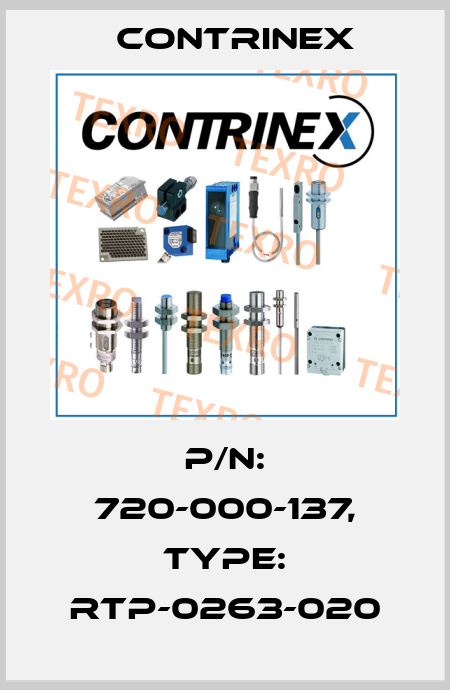 p/n: 720-000-137, Type: RTP-0263-020 Contrinex